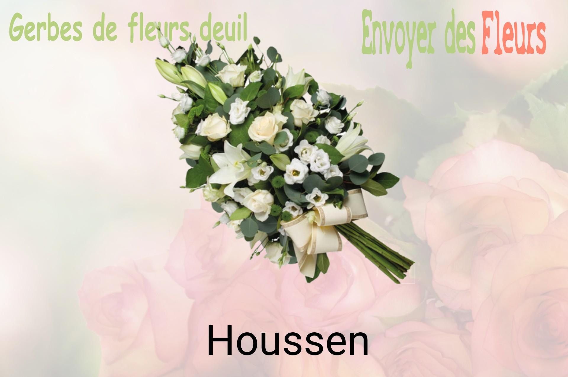 Gerbe de fleurs de deuil livrée à Houssen